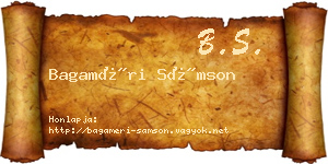 Bagaméri Sámson névjegykártya
